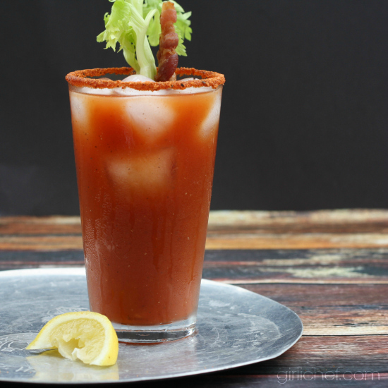 Spicy Bacon Bloody Mary and Bacon-Infused Vodka