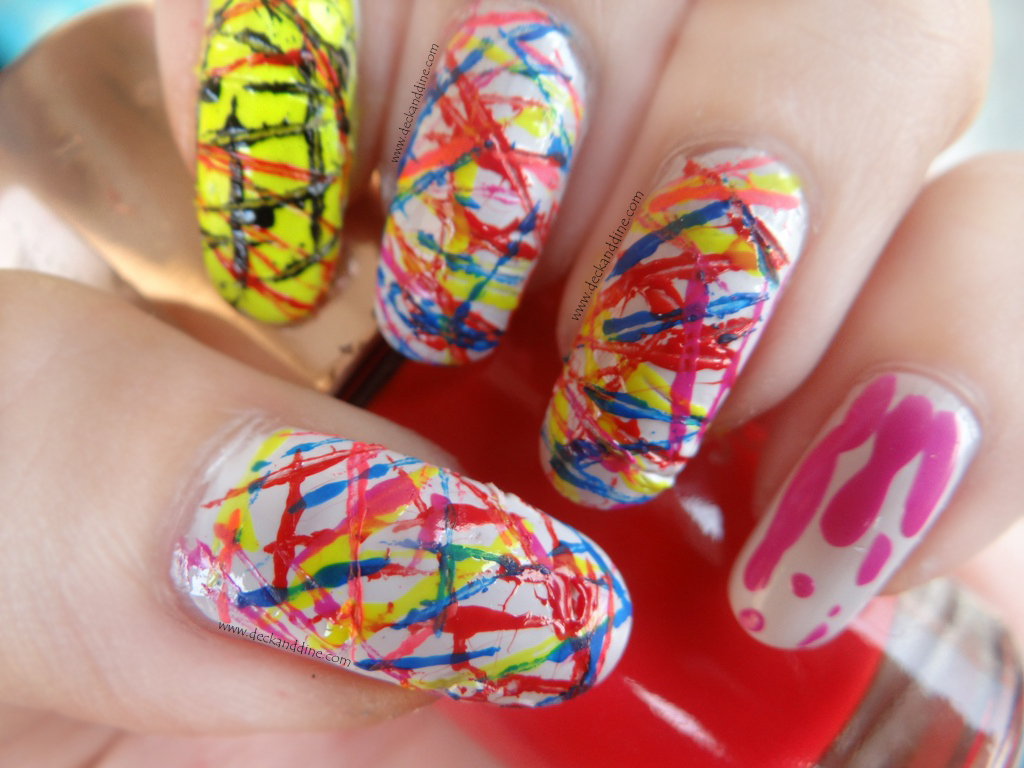 Nail diy easy quilted nail art pattern