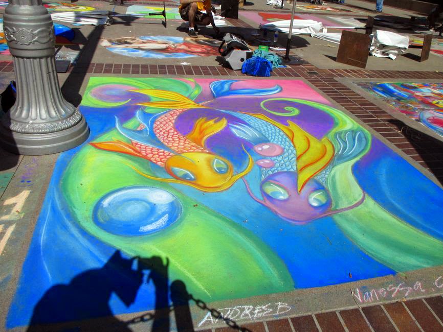 Girl With Chalk 2014 Pasadena Chalk Festival