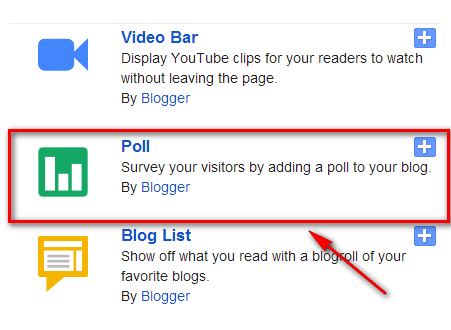 poll gadget for blogger blog