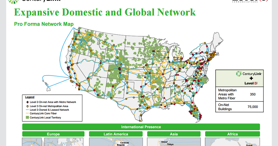 Level 3 Fiber Map Converge! Network Digest: Centurylink To Acquire Level 3 For $34 Billion
