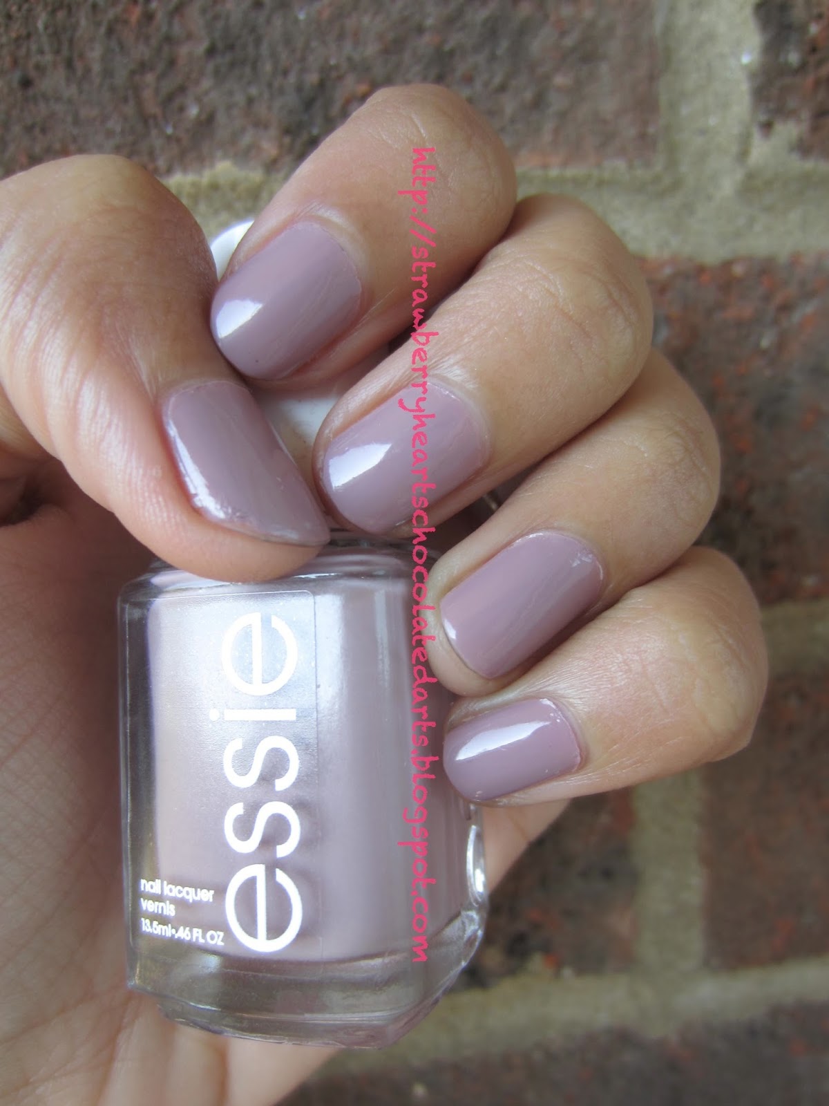 Strawberry Hearts Chocolate Darts Essie Nail Polish Lady Like (Neutral