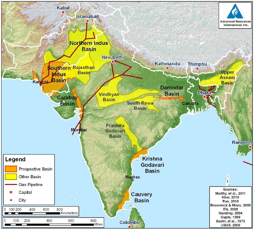 Rapid Uplift India BasinWise Shale Gas Estimates