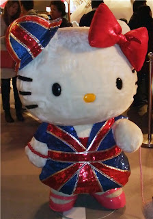 Hello Kitty England Union Jack plush doll soft toy