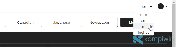 daftar ukuran kertas di dunia