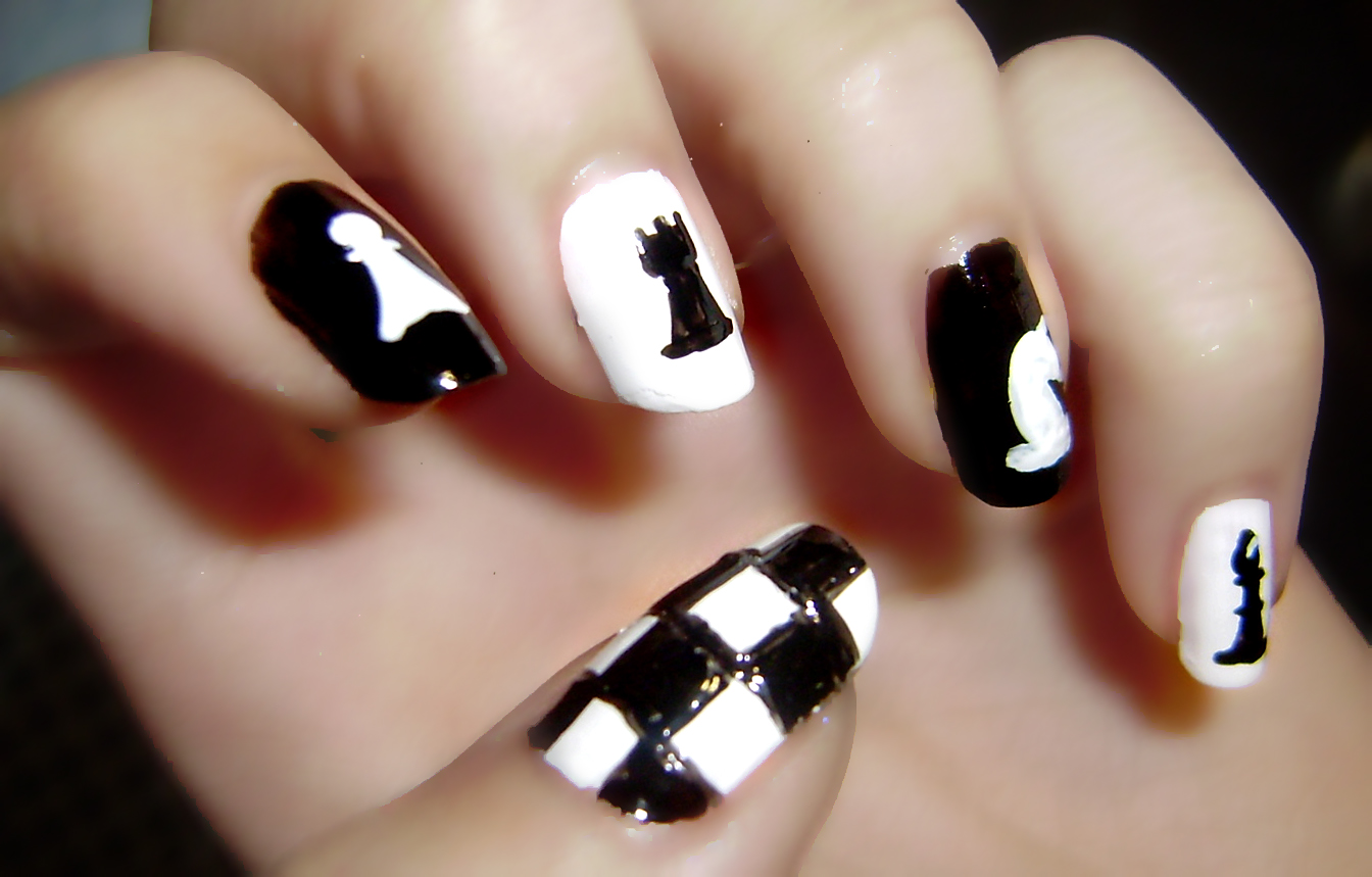 Nail Art Tutorial Chess Nails By IriSR