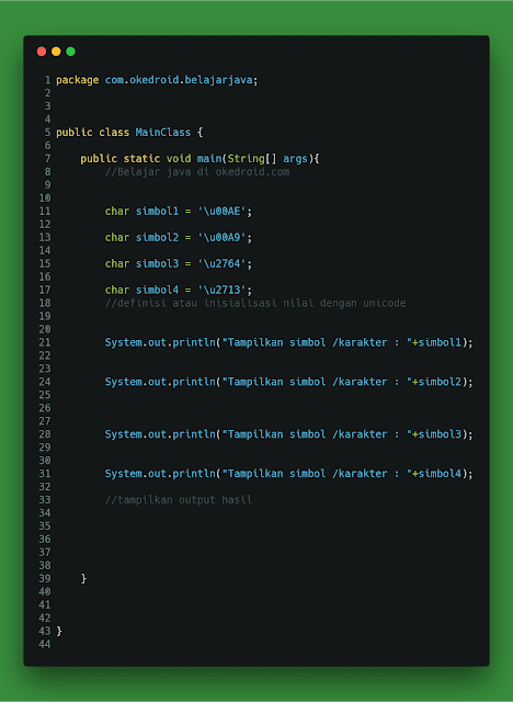 Belajar Menampilkan Huruf Khusus Dengan Unicode Di Kegiatan Java - Java ...
