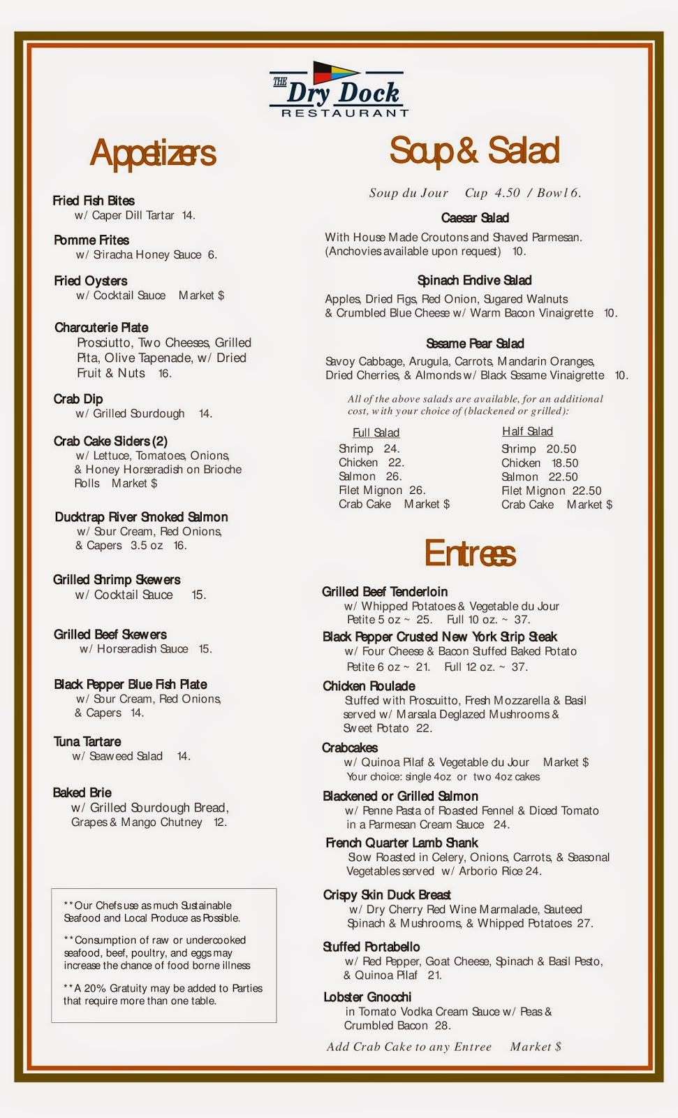 The Dry Dock Restaurant October 2014