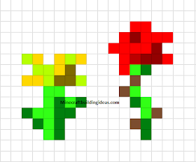 Minecraft Pixel Art Templates Minecraft Flowers