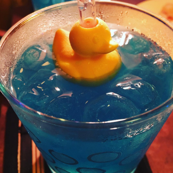 Velveteen Lounge Kitschen Rubber Duckie Cocktail with Wicked Dolphin Rum