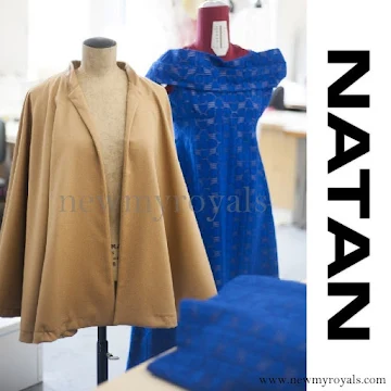 Queen Mathilde wore NATAN Lace Dress in Blue
