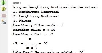 Source Code Java: Menghitung Kombinasi dan Permutasi | Source Code ...