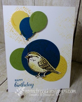 Best Birds, Birthday Cards, Balloon Punch, Stampin'Up!, Frenchie Stamps,