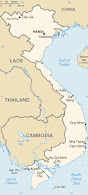 Vietnam kaart.