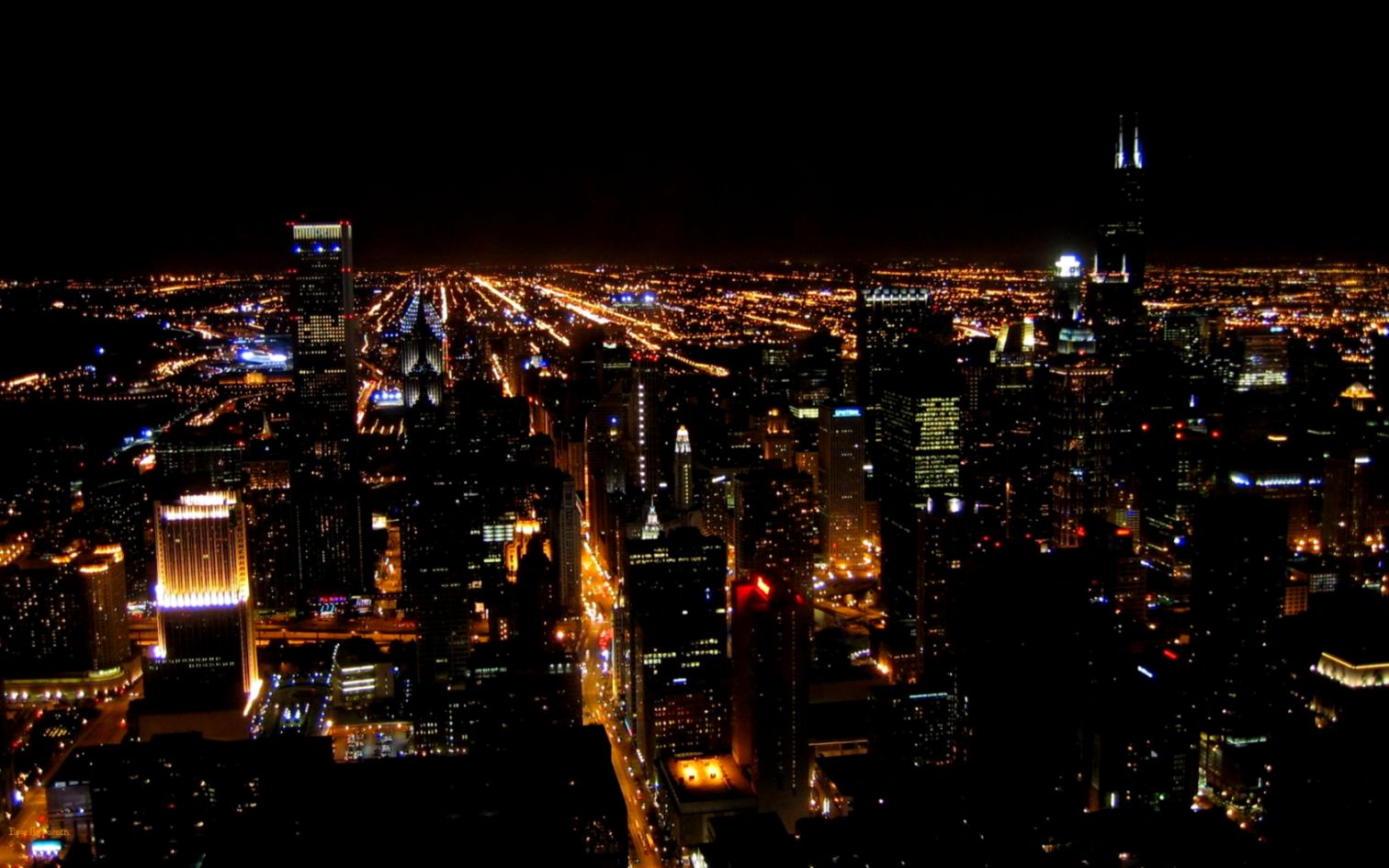 City Lights At Night Background