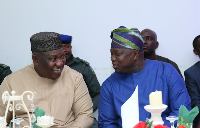 Photos: Gov. Ambode pays courtesy visit to his Enugu State counterpart, Gov. Ugwuanyi at Government house, Enugu
