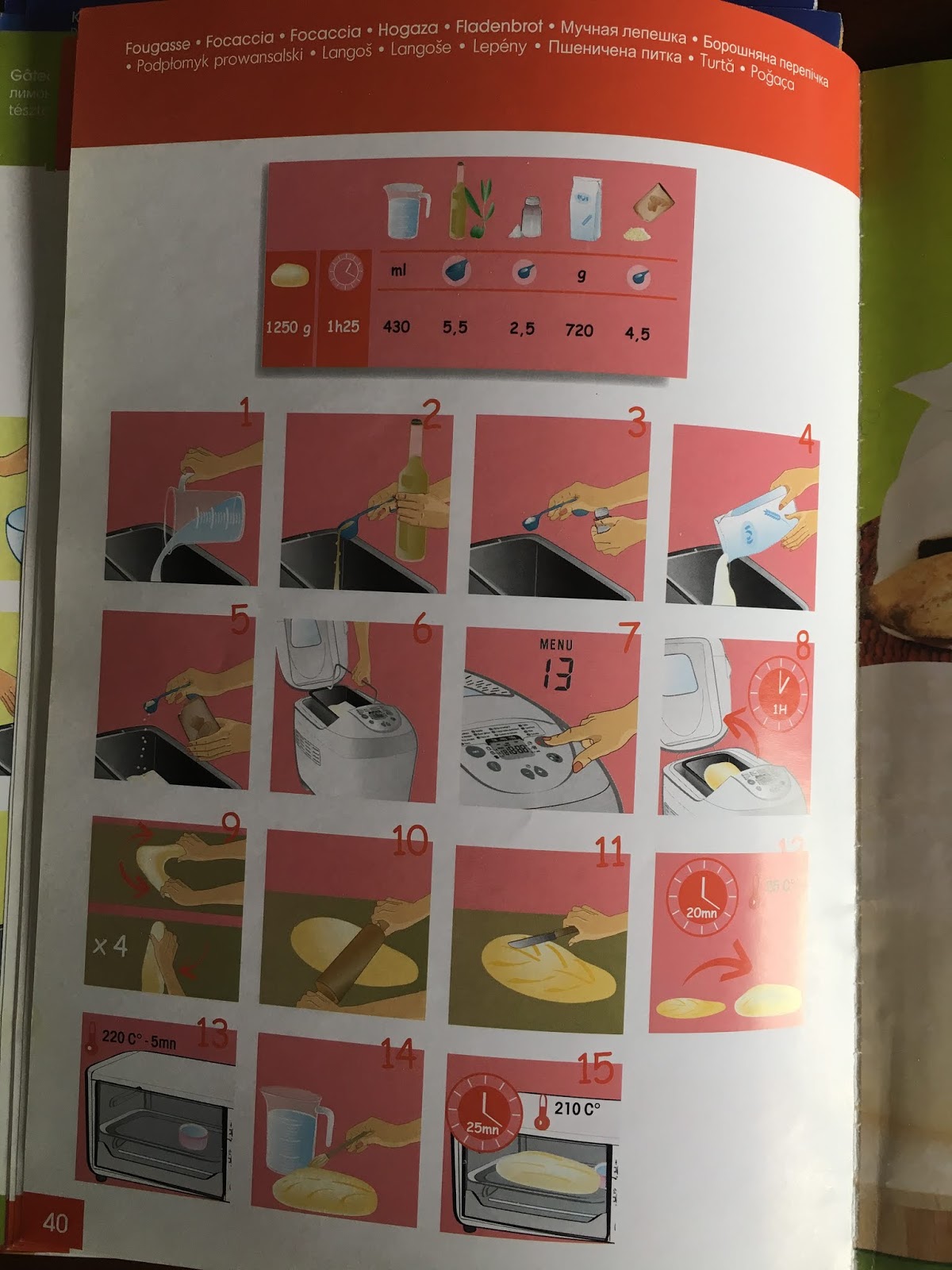 Moullinex Home Bread Recipe Book Moulinex home bread XXL Recipe book