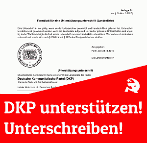 Unterstützen Sie die Bundestagskandidatur der DKP