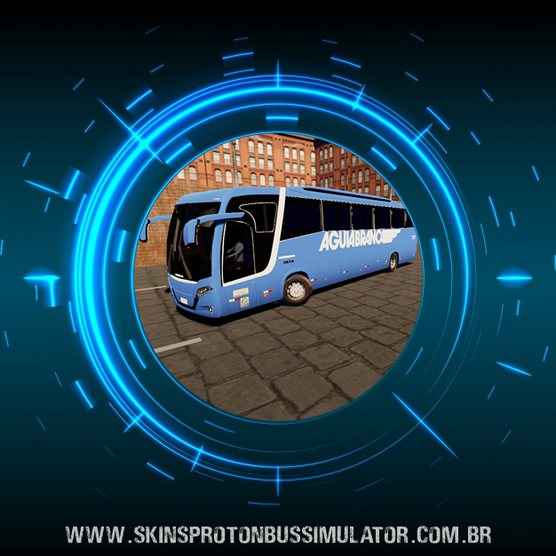 New Vissta Buss Viação Aguia Branca Skin Proton Bus Simulator Road - Busscar Vissta Buss MB O-500 RS BT5 Aguia Branca