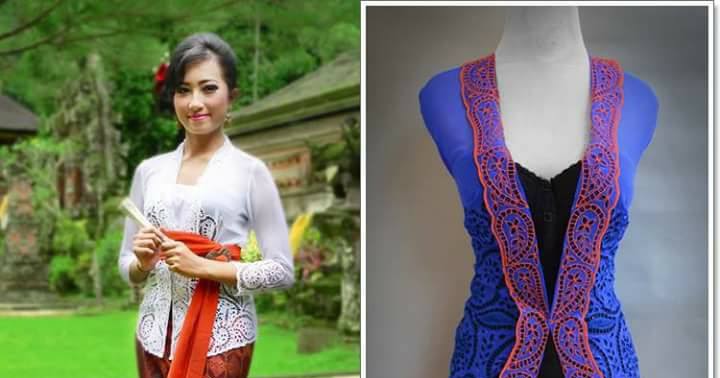kebaya batak biru