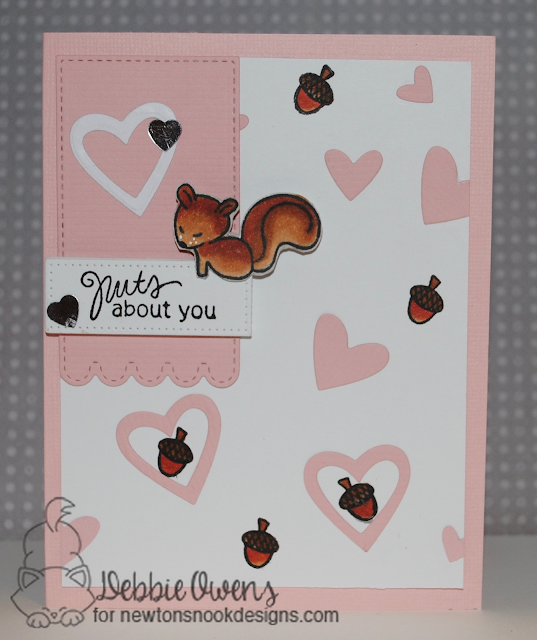 Nuts about you card by Debbie Owens | Sweetheart Tails stamp set by Newton's Nook Designs #newtonsnook