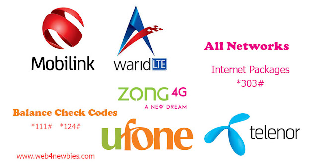 Balance check codes and internet packages Balance check codes and internet packages