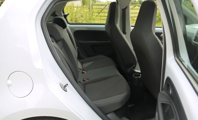 Volkswagen High Up BlueMotion five-door rear interior