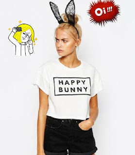 Adolescent happy bunny crop t-shirt, $25.88 from asos