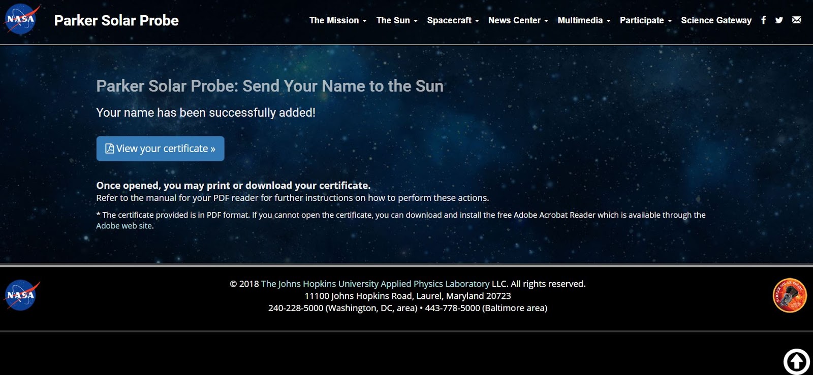 UA9UAX HAM radio blog Send Your Name to the Sun