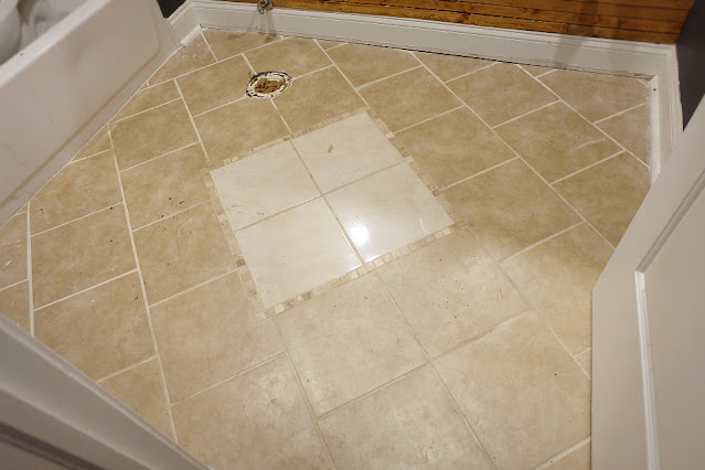 bathroom floor tile before