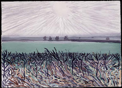 hockney david yorkshire landscape east watercolors eye heart hand landscapes peinture ra bigger watercolours sun grey watercolor 2005 lalouver tableau