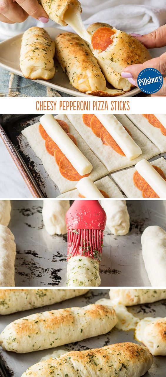 Cheesy Pepperoni Pizza Sticks