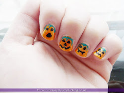 halloween nail pumpkin jack lantern purple fun fingernails another hairdos take craft