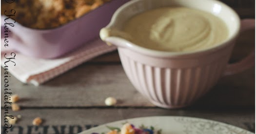 Apple Crumble mit Vanillesauce