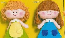 Bonequinha de Feltro com Molde