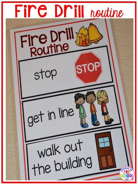 Emergency Drills Visual Routine Posters & Supports (Fire Drill