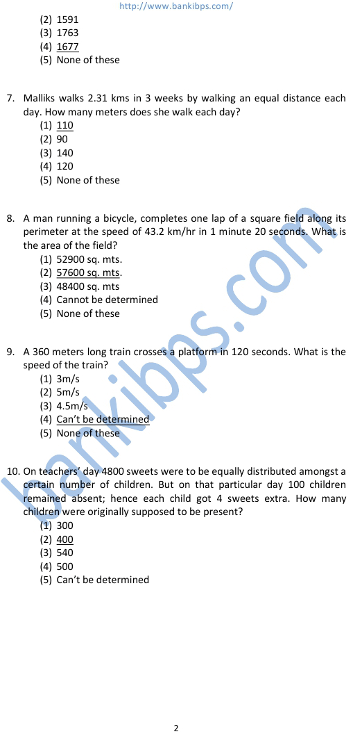 ibps clerk exam model paper pdf