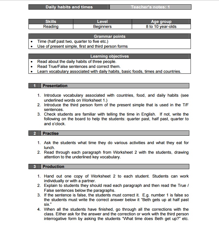 British Council Lesson Plan Template Template Business Format