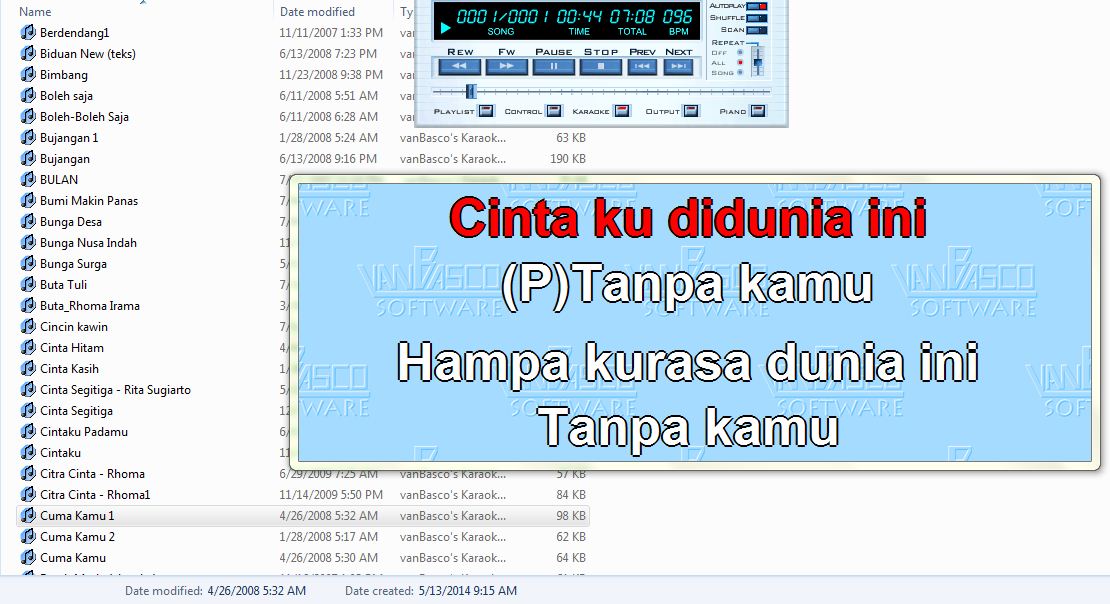 Free download midi karaoke full lirik