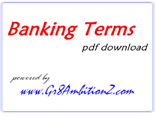 banking terminology for bank exams