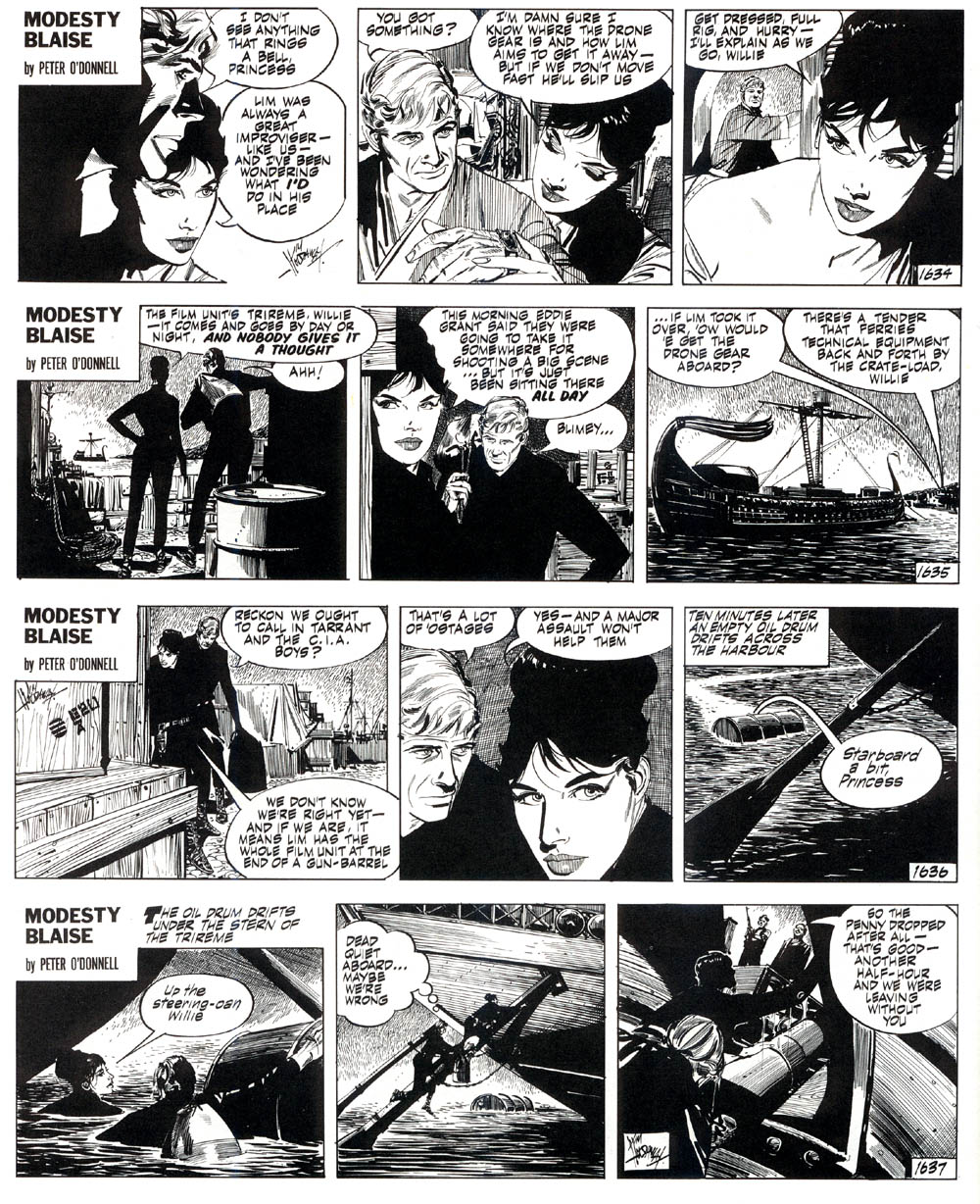 Hairy Green Eyeball Complete Modesty Blaise Comic Strip Sequence