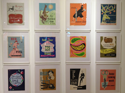 1930s, 40s, 50s and 60s advertising posters at David Jones 175th birthday