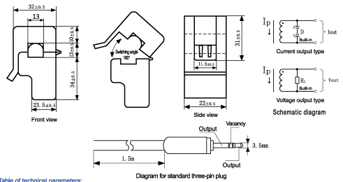 .: MONITOR SENSOR ARUS AC NON INVASIVE CLAMP SCT 013 (CURRENT SENSOR ...