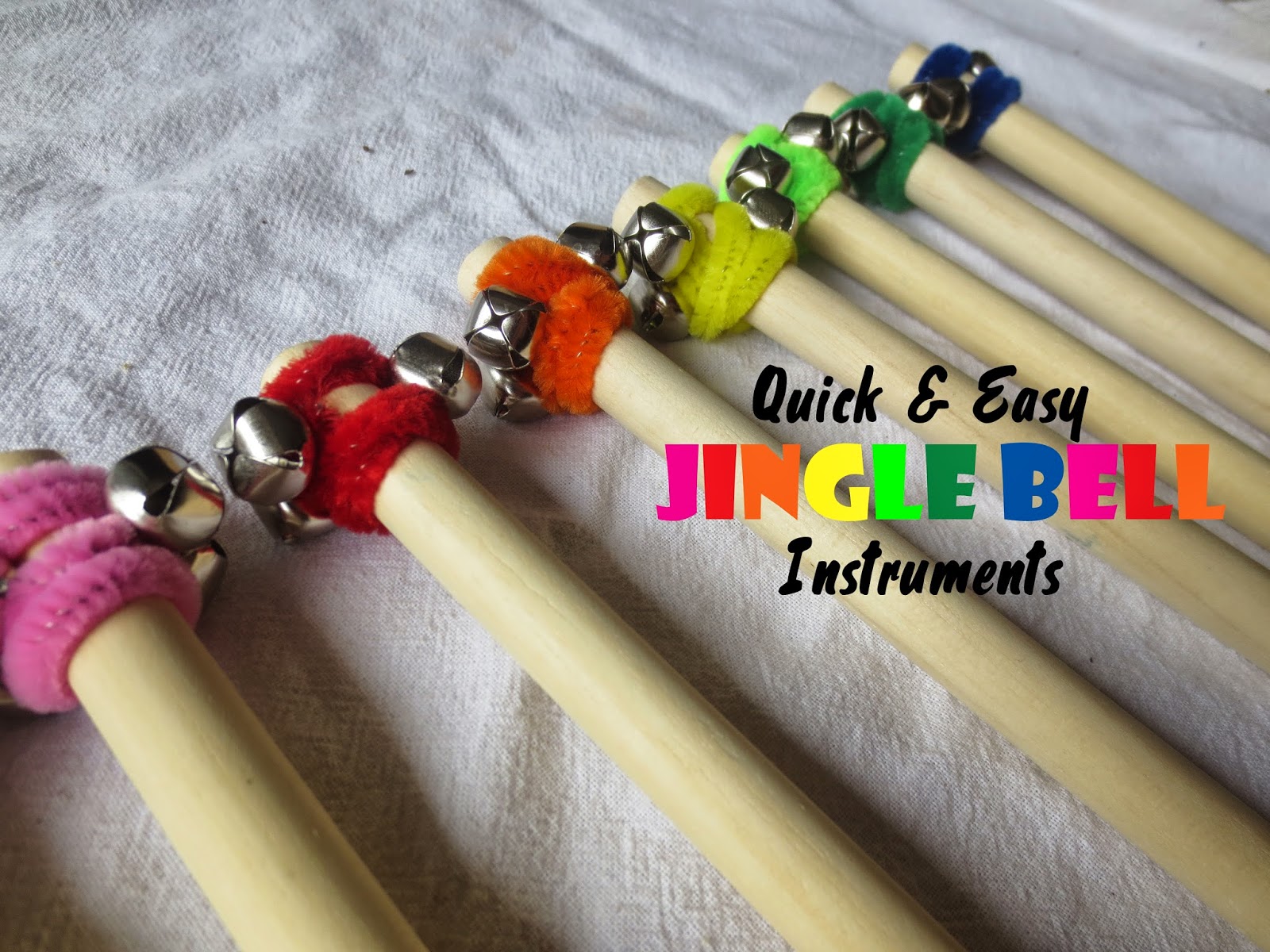 Candidly Kate tutorial Easy and Quick Jingle Bell Instruments