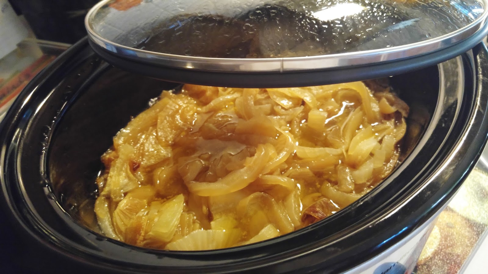 The Cannary Family Crock pot onions for the summer