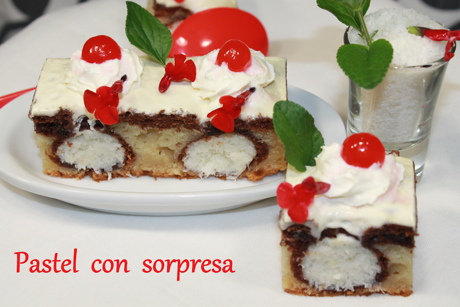 Pastel con sorpresa