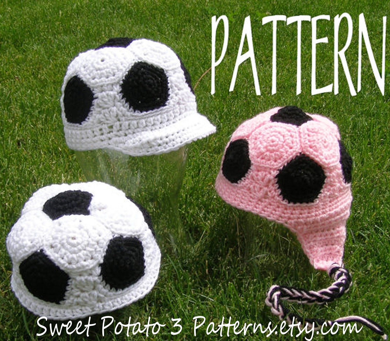 Crochet soccer hat Clearance