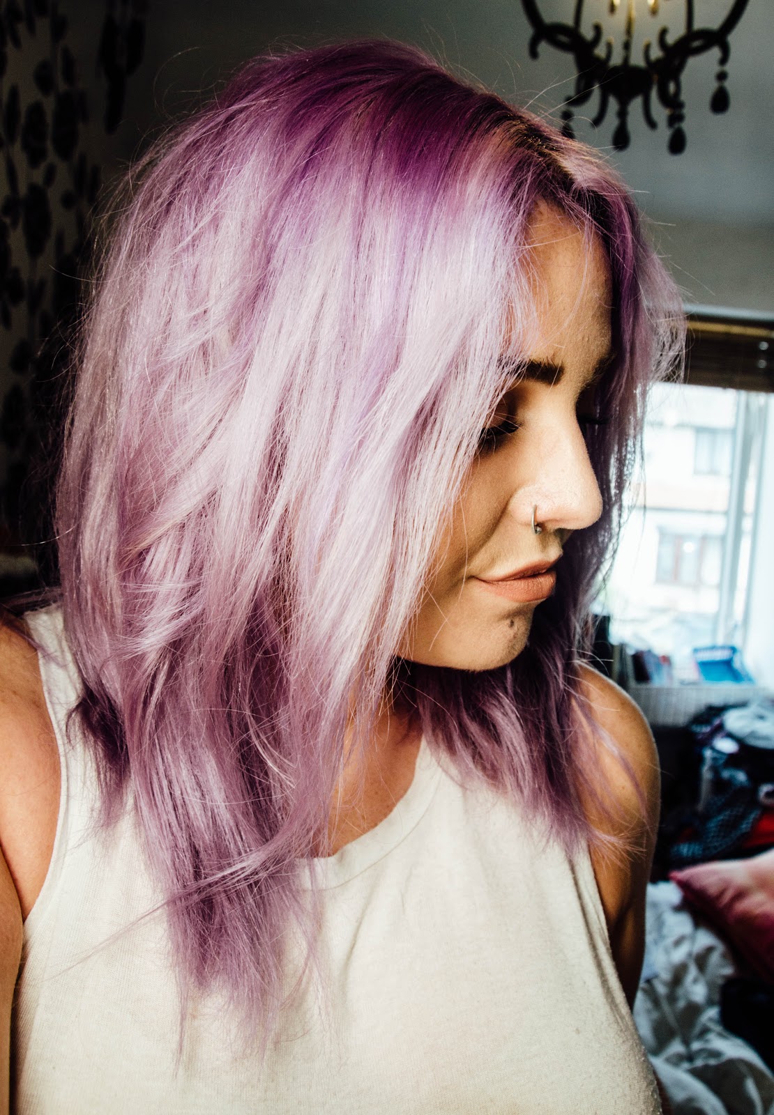 Purple Hair With Osmo Colour Psycho Hair Dye Being Ashleigh
