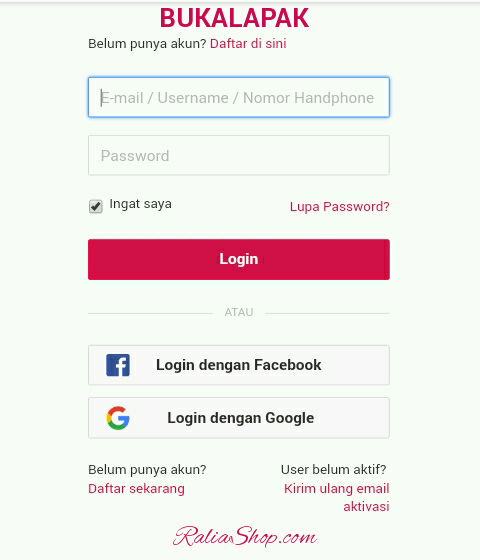 Cara Login Bukalapak Di Web Daftar Akun Mitra Bukalapak Tanpa Verifikasi Raliashop Com