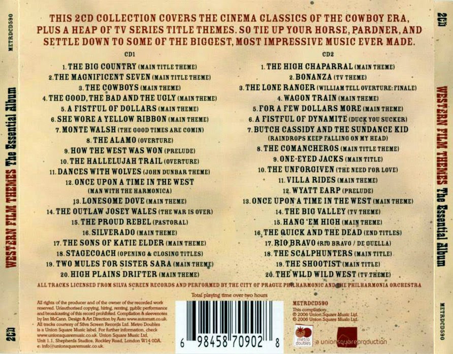 Cd WESTERN FILM THEMES - THE ESSENTIAL ALBUM (2 CDS) Back